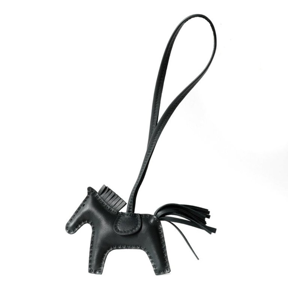 Hermès So Black Rodeo Leather Bag Charm
